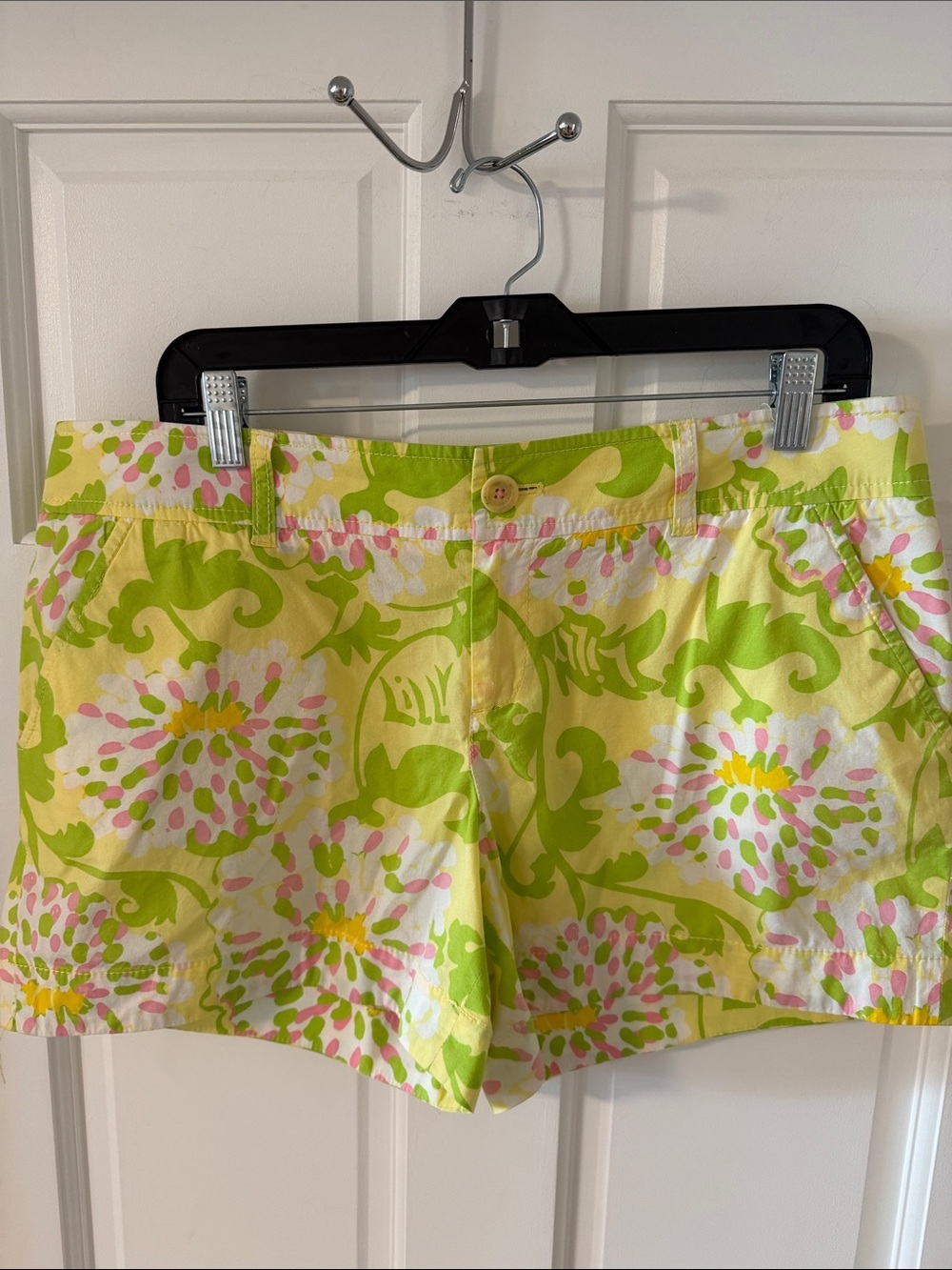 Lilly Pulitzer Jubilee Shorts - Yellow, Pink & Green Floral - Size 12
